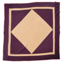Amish Quilts des années 1930 avec centre en laine Diamant dans un carré