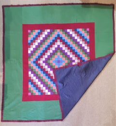 1930s Amish Wool Sunshine and Shadow Quilt Lancaster Co., Pa.