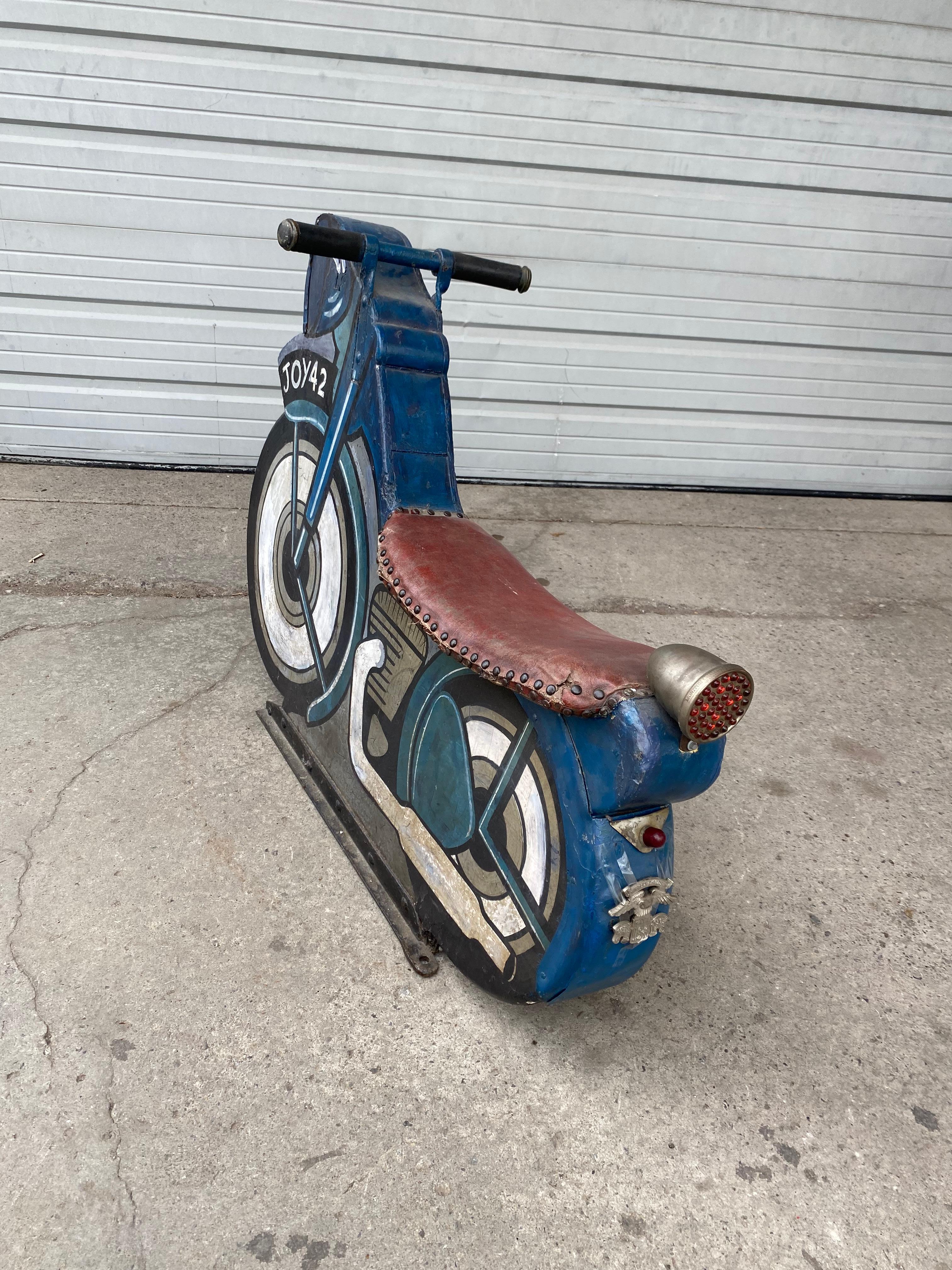 American 1930s Amusement / Carnival Motorcycle Ride, Carousal, Merry-go-round For Sale