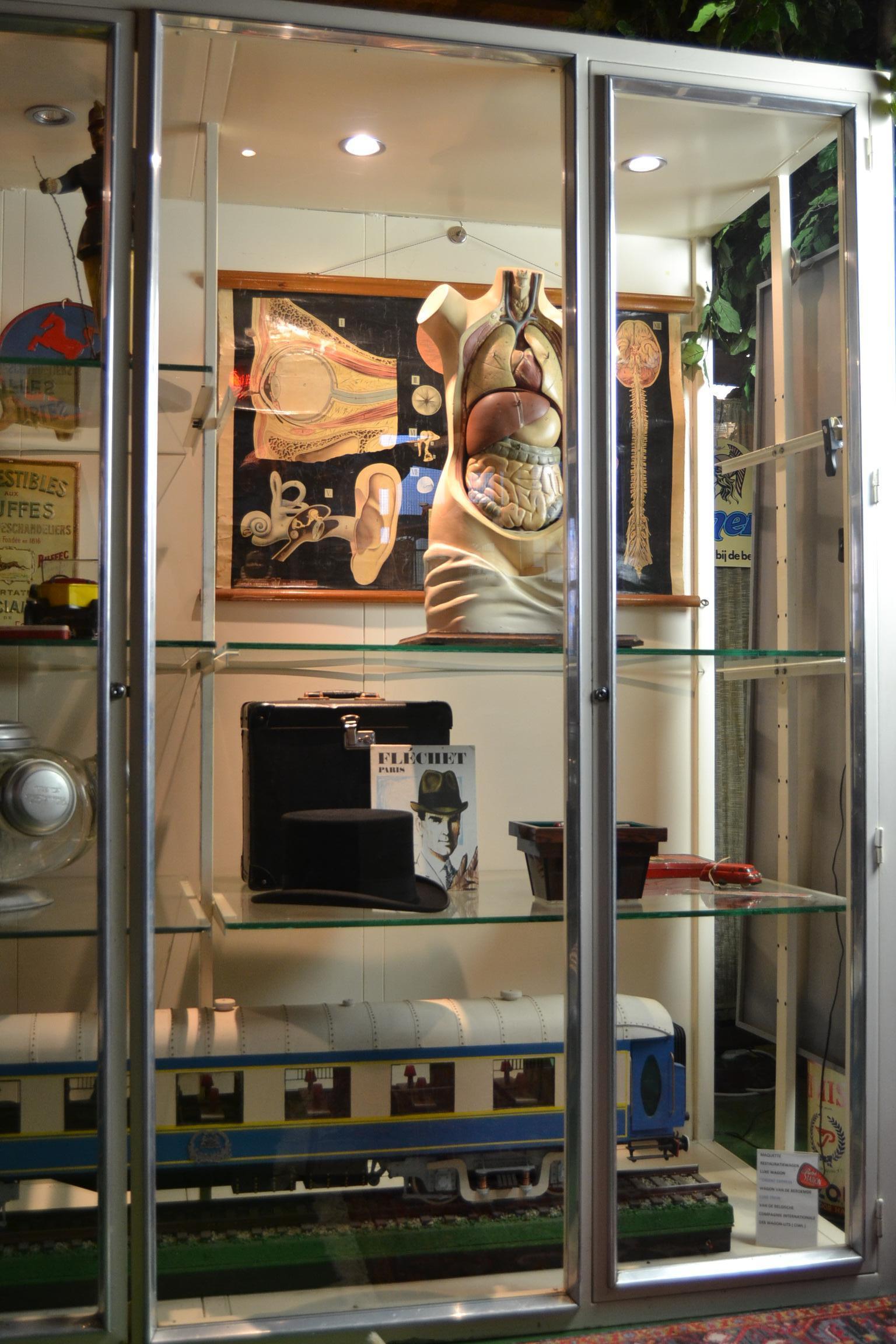 1930er Jahre Anatomischer Torso aus Gips, didaktische Büste, Lehrmodell . 
Dieser Gips-Torso ist auf einem Holzsockel montiert und hat herausnehmbare Organe wie Herz, Lunge, Leber, etc... die nummeriert sind. 
Dieses 3D-Medizinprodukt wurde von