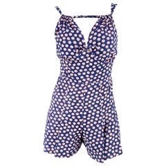 Vintage 1930s Anchor Novelty Printed Sun Suit