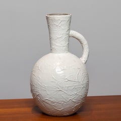 1930s Andersson & Johansson Large Glazed Earthenware Vase by Höganäs, Sweden