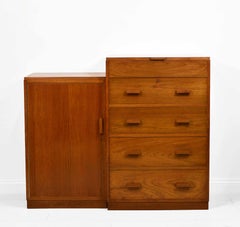 1930's Anglo Indian Camphor Wood Compact Wardrobe Chest of Drawers Vanity