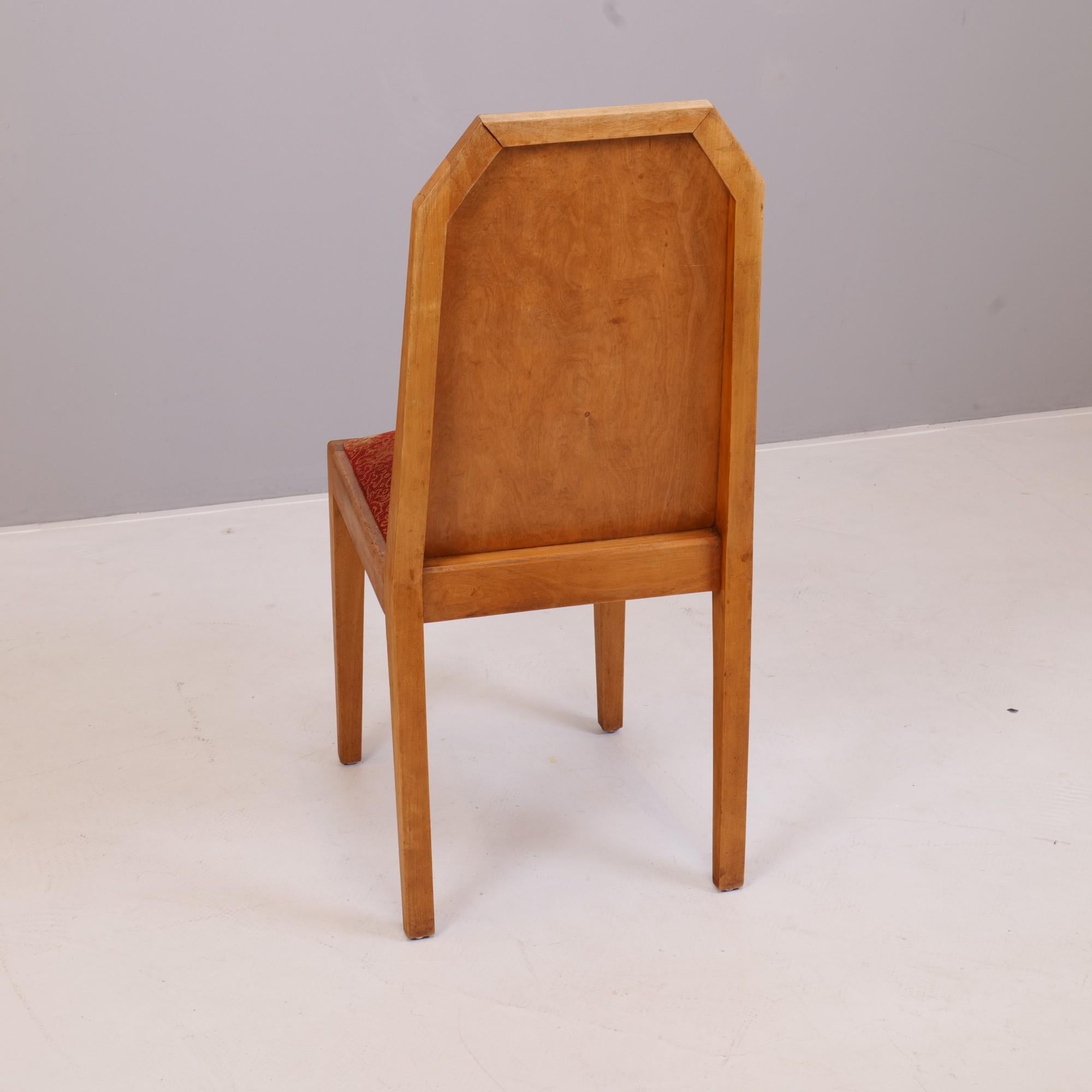 Anthroposopischer Stuhl von Felix Kayser aus den 1930er Jahren Modell 46a (Furnier)