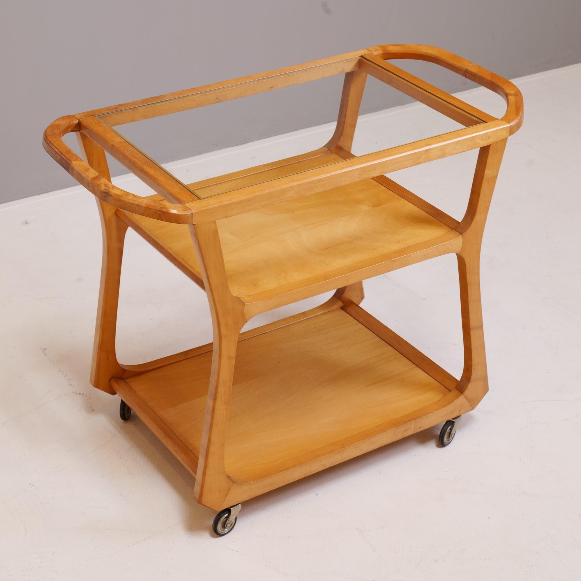 Mid-20th Century 1930's Anthroposophical Bar Cart by Felix Kayser For Sale