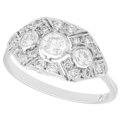 1930s Antique 0.62 Carat Diamond and Platinum Dress Ring