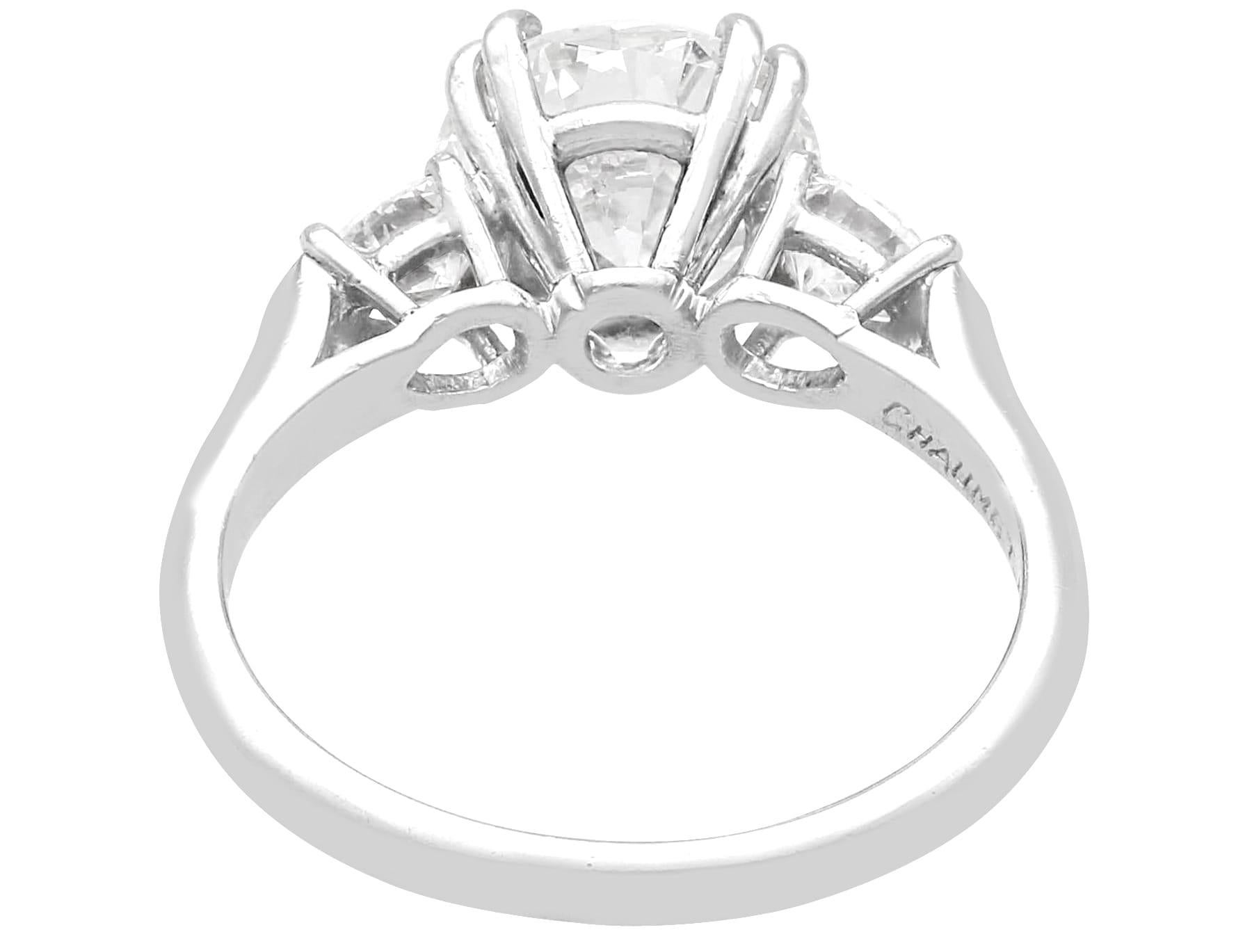 1930s Antique 1.92 Carat Diamond and Platinum Solitaire Ring In Excellent Condition For Sale In Jesmond, Newcastle Upon Tyne