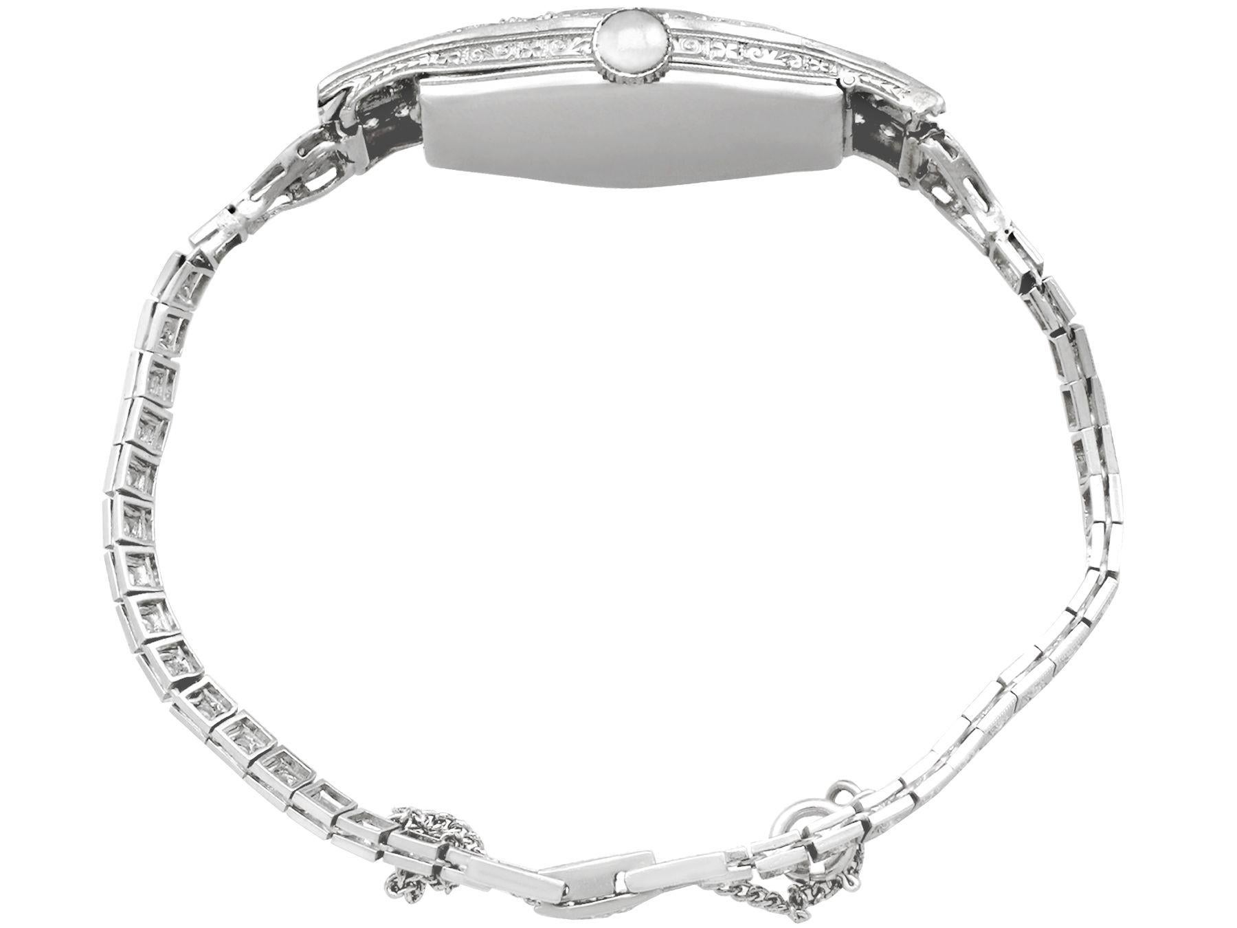A fine and impressive antique diamond watch in the Art Deco style, with 2.36 carat (total) diamonds set in platinum; part of our antique watch and diamond jewelry collections

This stunning antique diamond watch has been crafted in platinum.

The