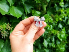 Broche ancienne en platine et diamants de 2,85 carats avec nœud papillon, années 1930