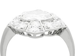 Antiker 3,60 Karat Diamant- und Platin-Marquise-Ring aus den 1930er Jahren