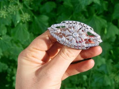 1930s 4.65 Carat Diamond and Platinum Plaque Brooch