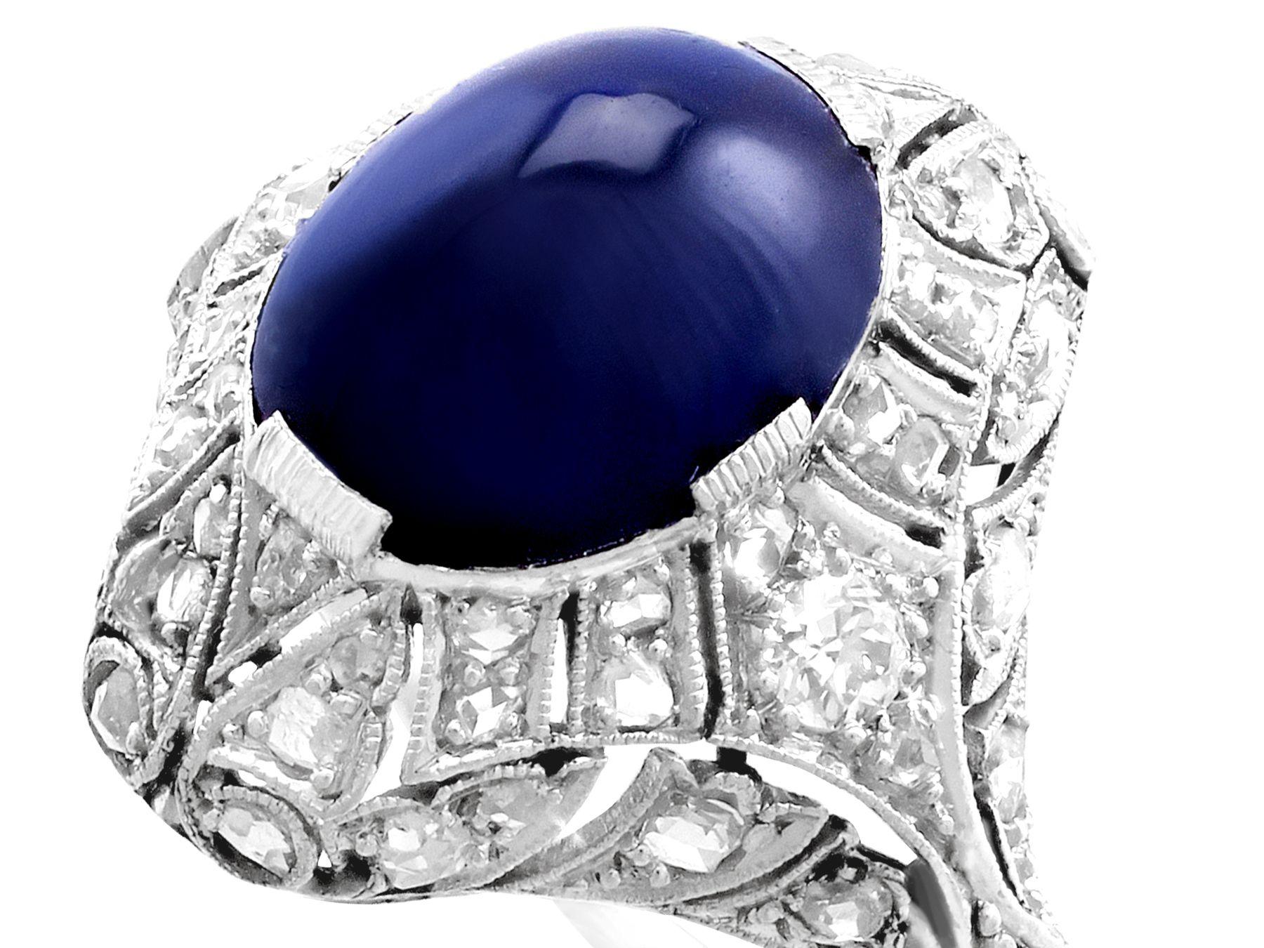 antique cabochon sapphire ring