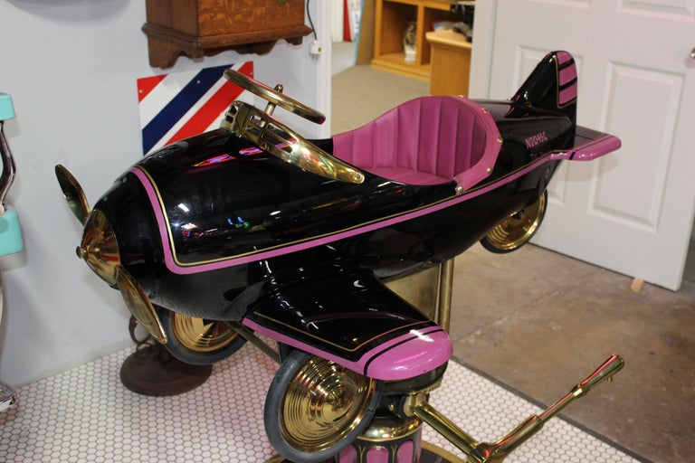 1930s Antique Childs Barber Chair Pedal Airplane For Sale at 1stdibs