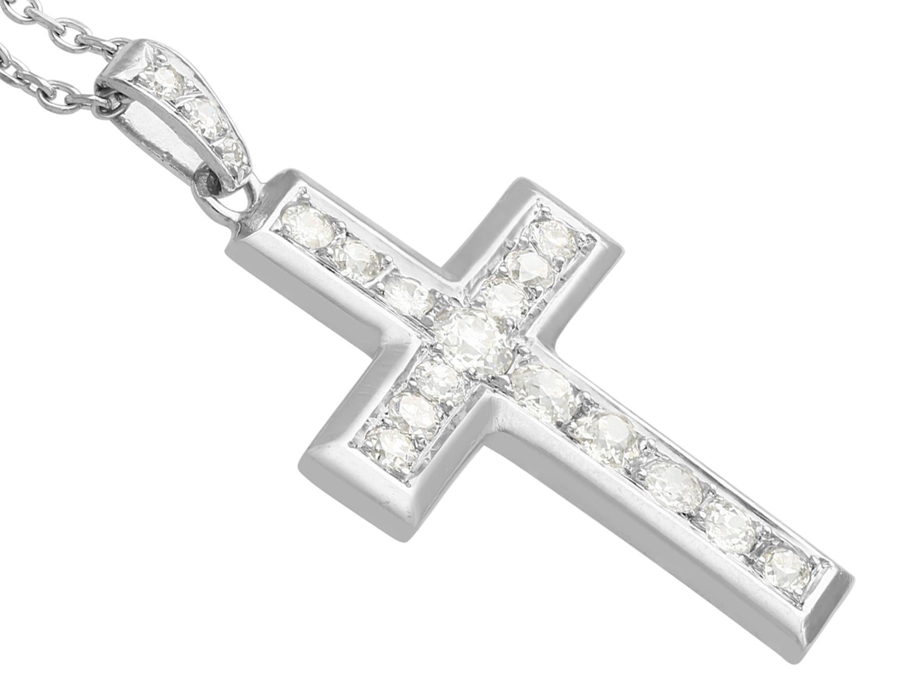 antique diamond cross necklace