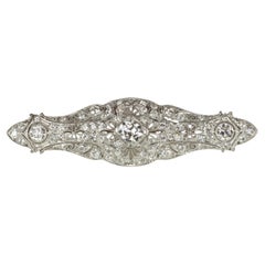 1930er Jahre Antike Diamant-Platin-Brosche