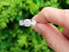 1930s Antique Diamond Platinum Trilogy Ring