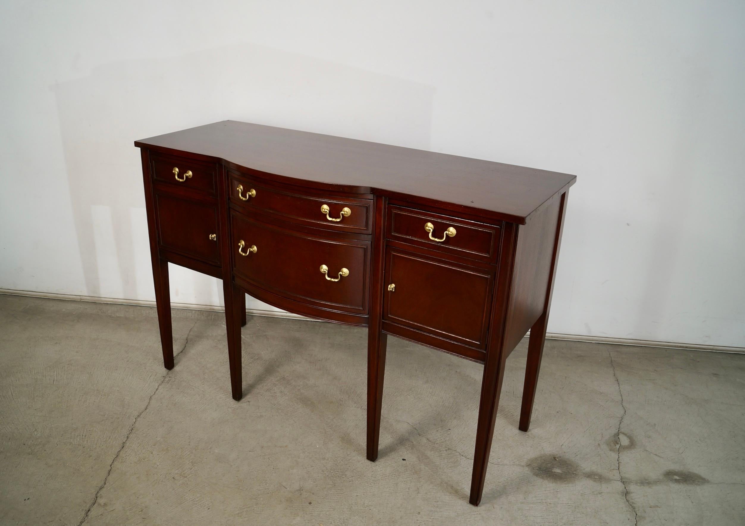 1930's Antique Federal Duncan Phyfe Style Sideboard In Fair Condition For Sale In Burbank, CA