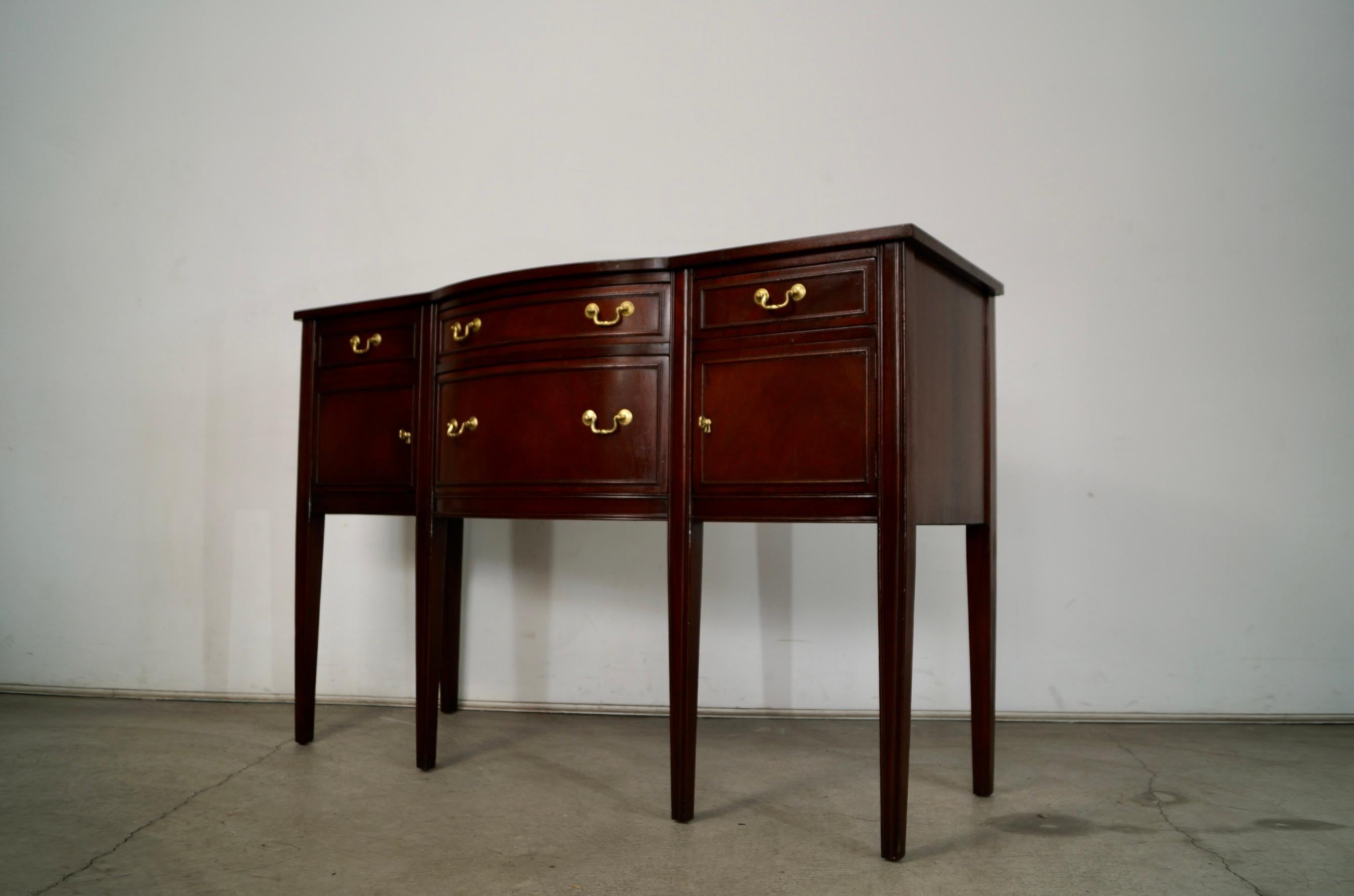 Brass 1930's Antique Federal Duncan Phyfe Style Sideboard For Sale