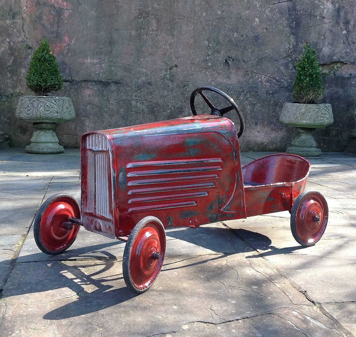 1930s Antique French Child's Pedal Car 3