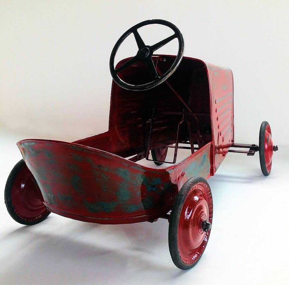 1930s Antique French Child's Pedal Car 4