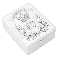 1930s Antique Indian Colonial Silver Cigarette Box