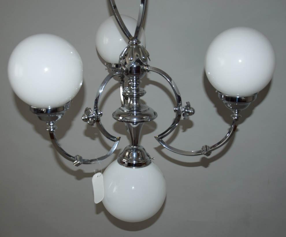 1930s Antique Large Art Deco Chandelier In Good Condition For Sale In Praha, CZ