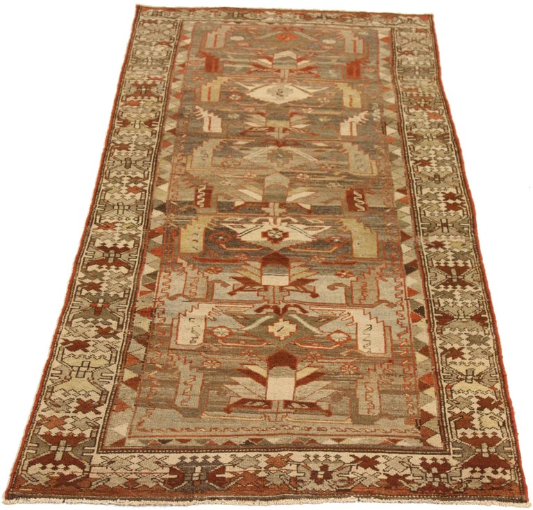 1930s Antique Persian Rug Zanjan Style With Rich Tribal and Geometric ...