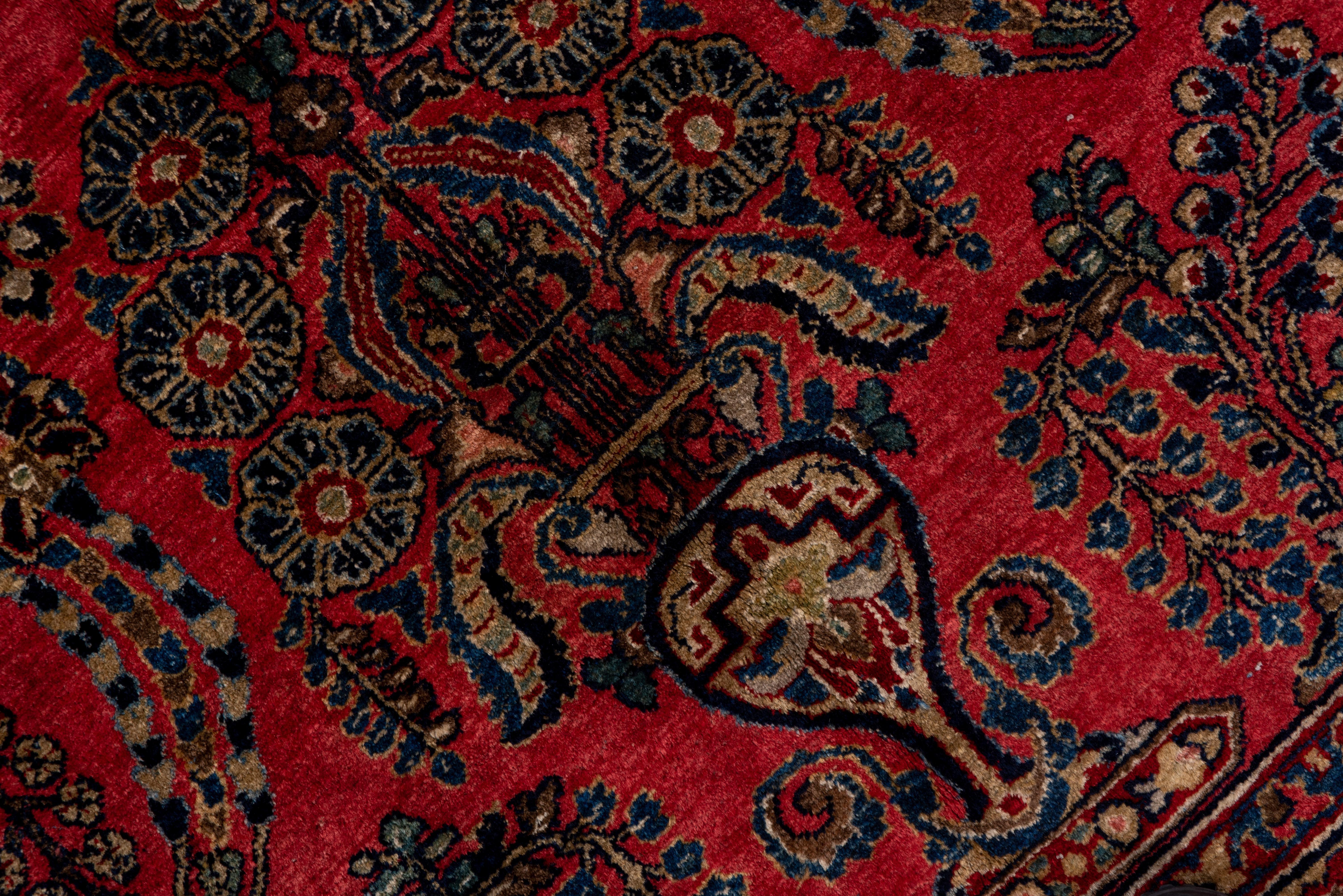 Mid-20th Century 1930s Antique Persian Sarouk Rug, Allover Red Field