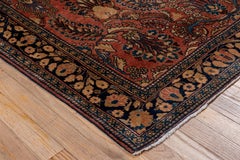 1930s Antique Persian Sarouk Rug with a Salmon Field, American Sarouk Style