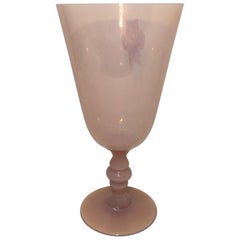 1930s Antique Pink Murano Glass Goblet by Vincenzo Nason & Cie