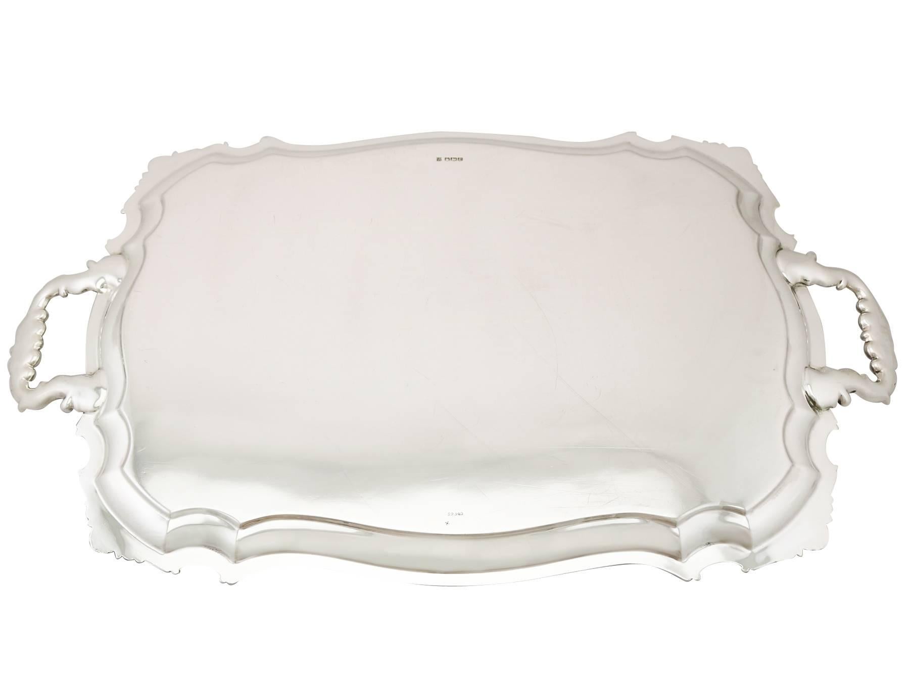 1930s Antique Sterling Silver Drinks Tray 3