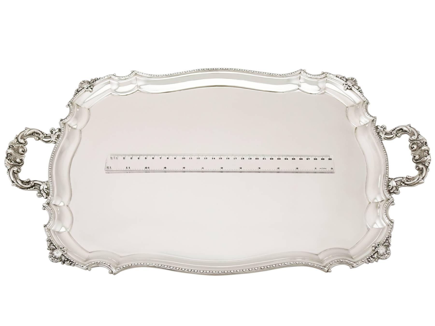 1930s Antique Sterling Silver Drinks Tray 4