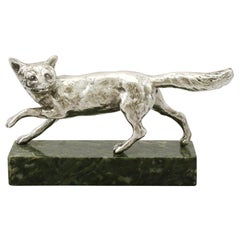 1930s Antique Sterling Silver Fox