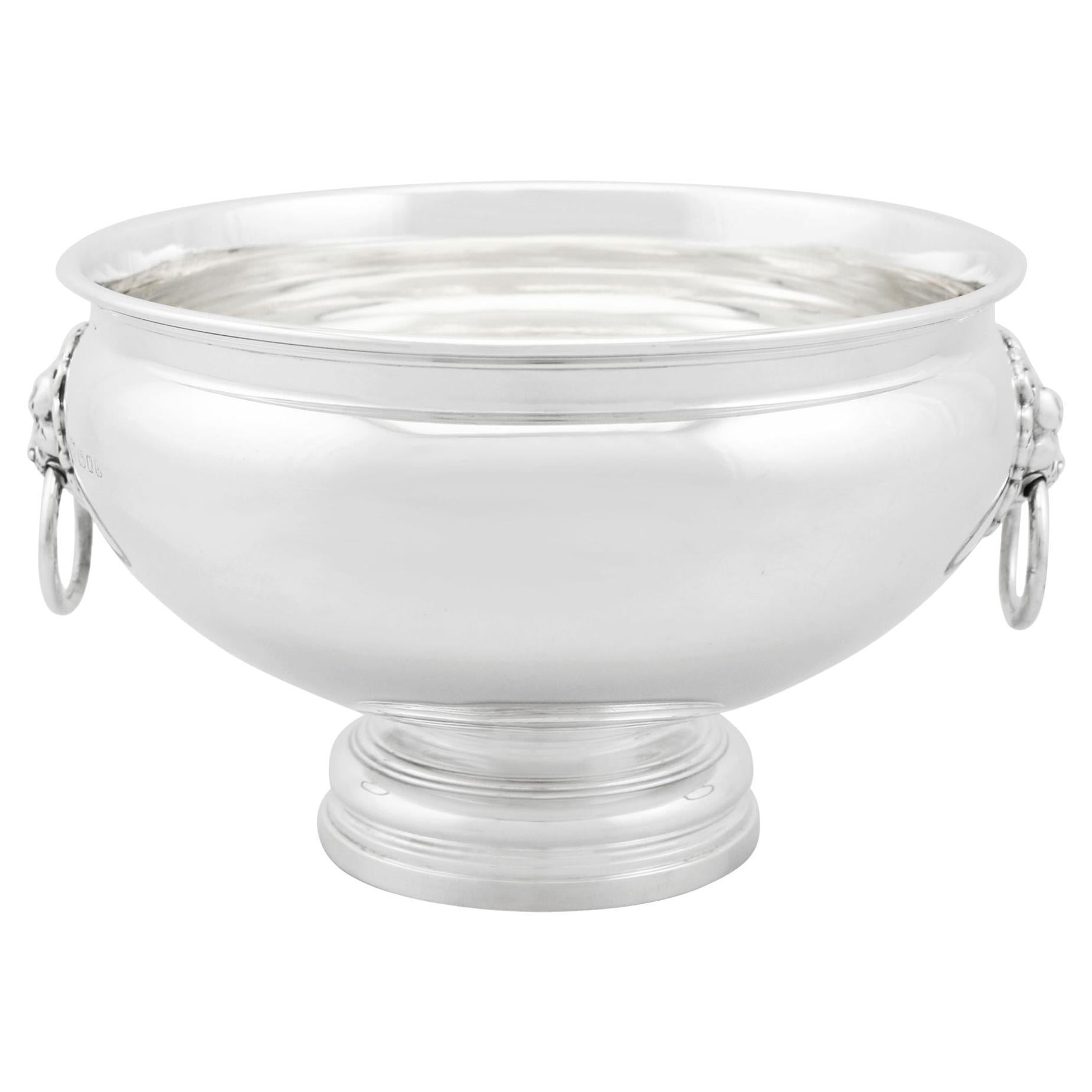 1930s Harrods Ltd Sterling Silver Presentation Bowl For Sale