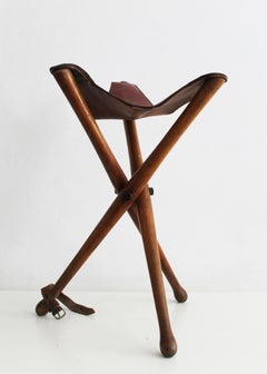 Chaise pliante touristique ancienne des années 1930