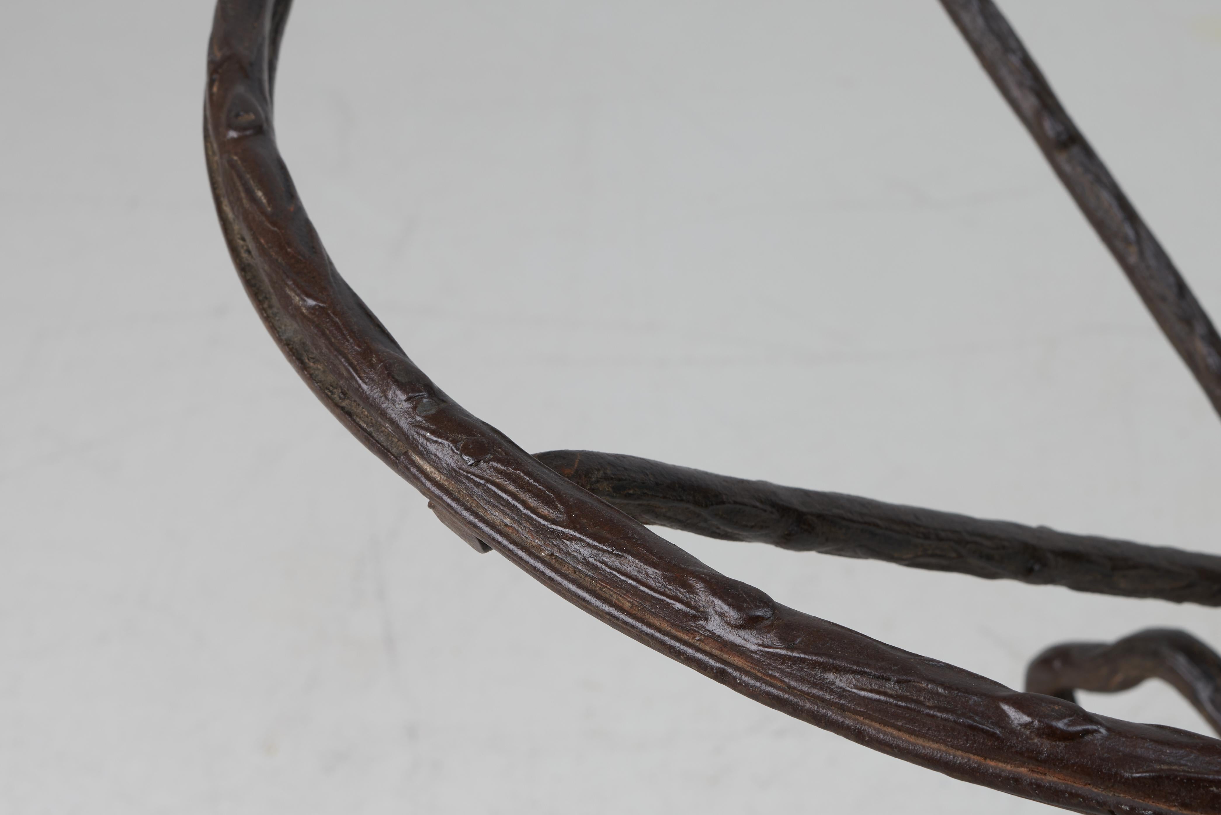 Forgé Années 1930 A Durenne Foundry  Table d'appoint en fer - Jean-Michel Frank en vente