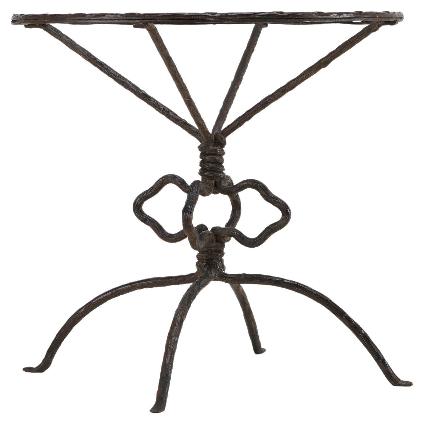 Années 1930 A Durenne Foundry  Table d'appoint en fer - Jean-Michel Frank en vente