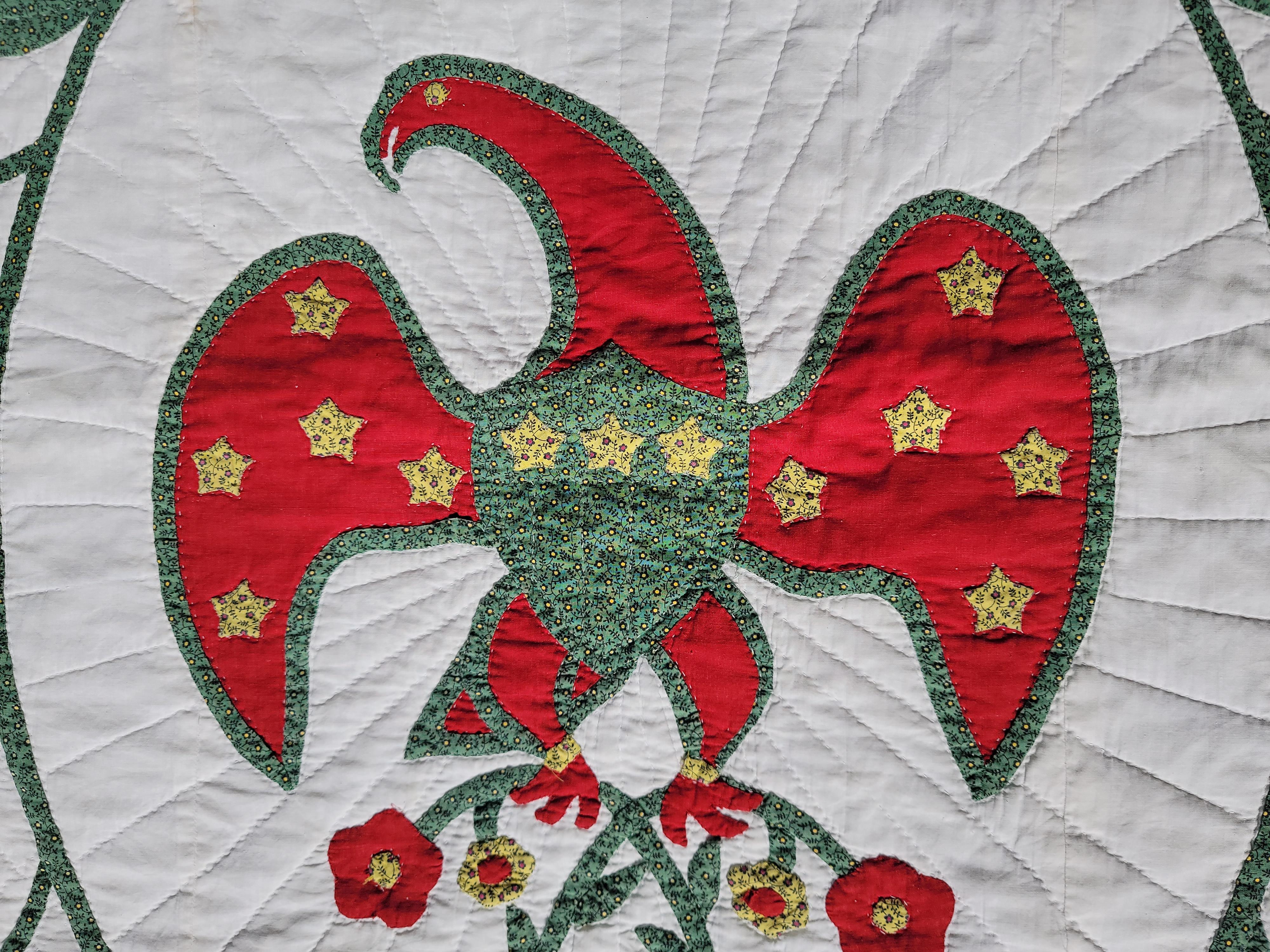 1930's Appliqué eagle quilt From Pennsylvania. This Quilt is in great condition & has Fantastic Piecing & Quilting.