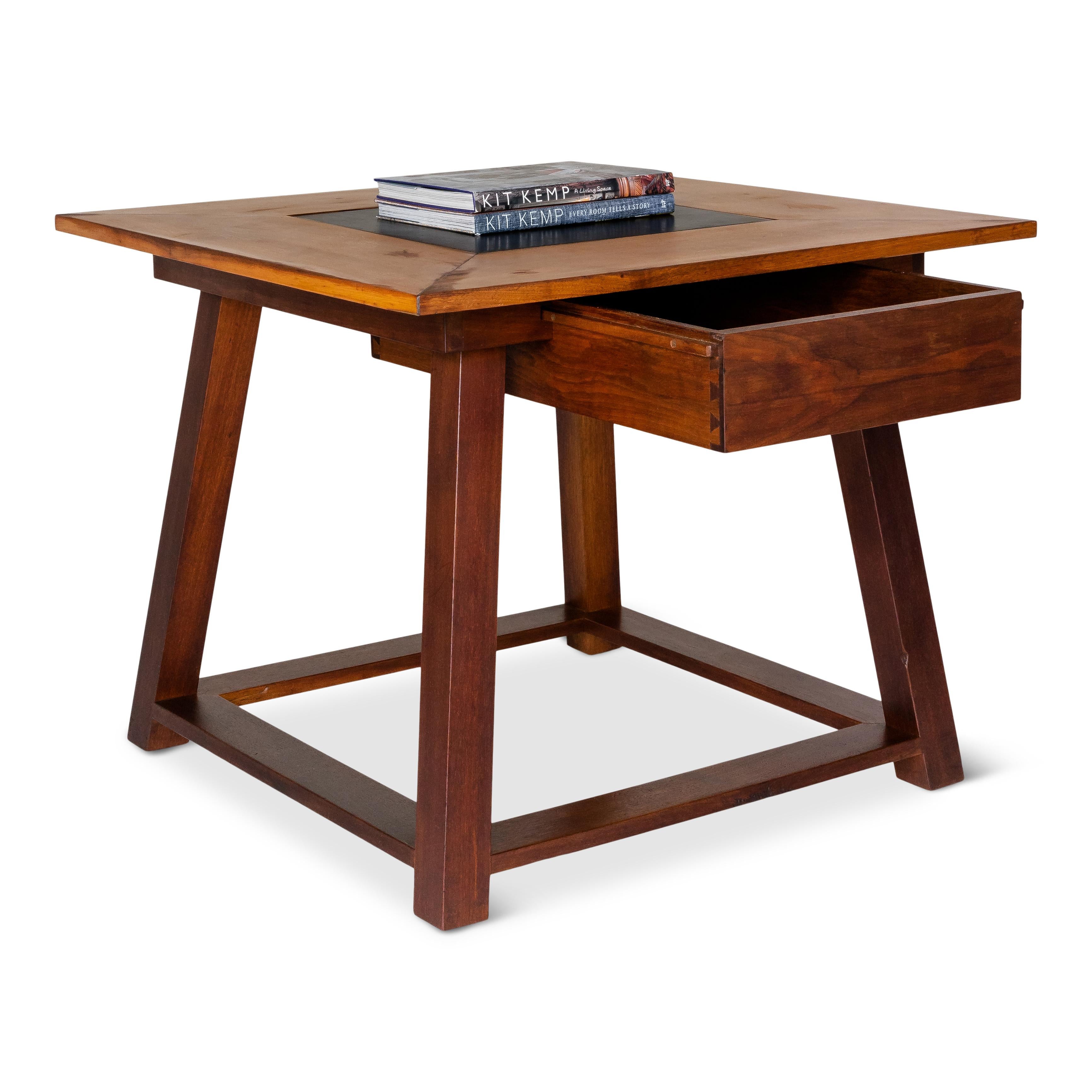 1930's wood architects table with stone inlay and drawer for drawing and drafting supplies.

Piece from our one of a kind collection, Le Monde. Exclusive to Brendan Bass.

Globally curated by Brendan Bass, Le Monde furniture and accessories