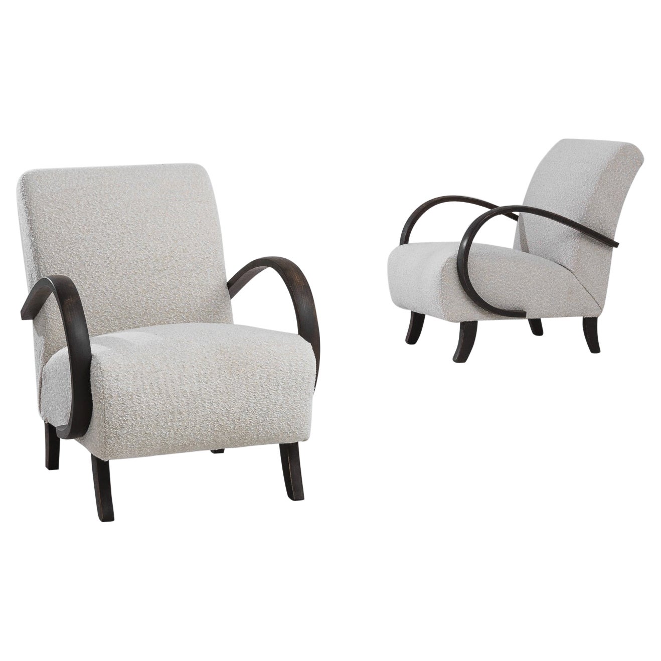 1930s Armchairs by J. Halabala, a Pair