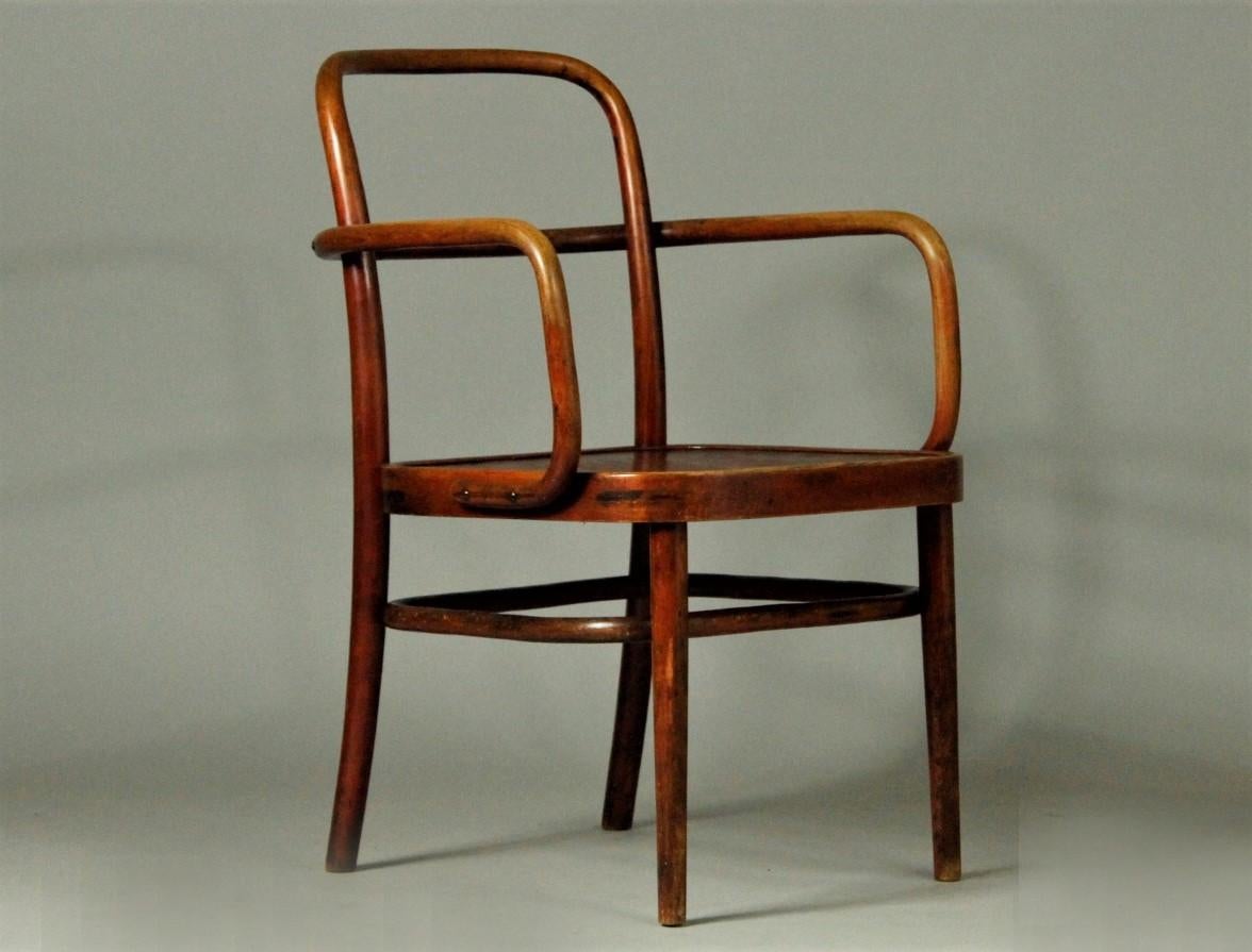 European 1930s Armchairs Mod. No A 64 F by Gustav Adolf Schneck for Thonet For Sale