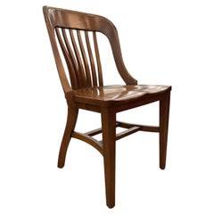 1930s Armless Solid Walnut Library Chair Quantity Available