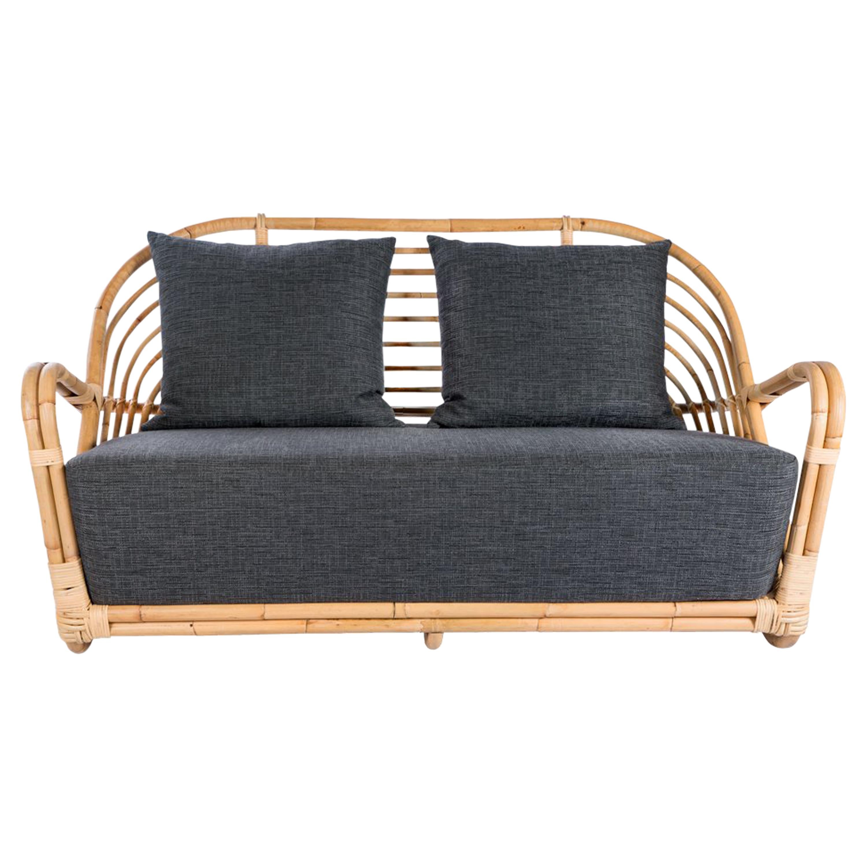 1930s Arne Jacobsen Design Rattan Sofa