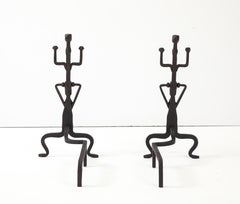 Androni astratti in ferro di grandi dimensioni degli anni '30 di Arte e Artigianato