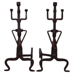 Andirons de metal