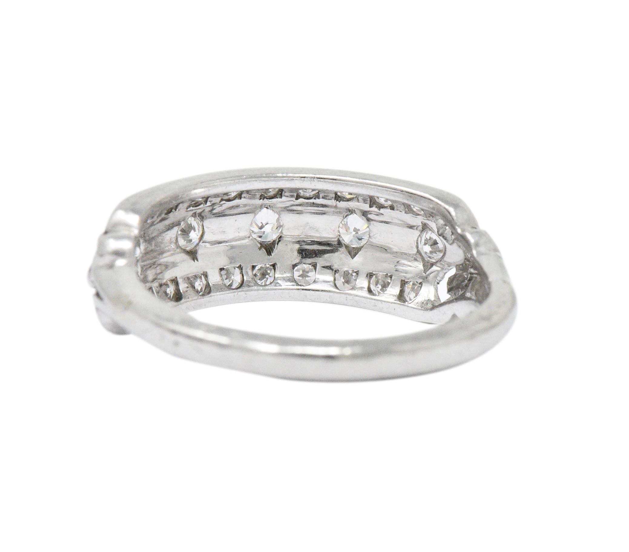 1930s Art Deco 0.45 Carat Diamond Platinum Ring 1