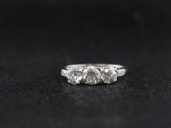 1930s Art Deco 1.50cttw 3 Stone Old European Diamond Ring