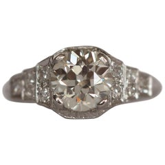 GIA Certified 1.61 Carat Diamond Platinum Engagement Ring