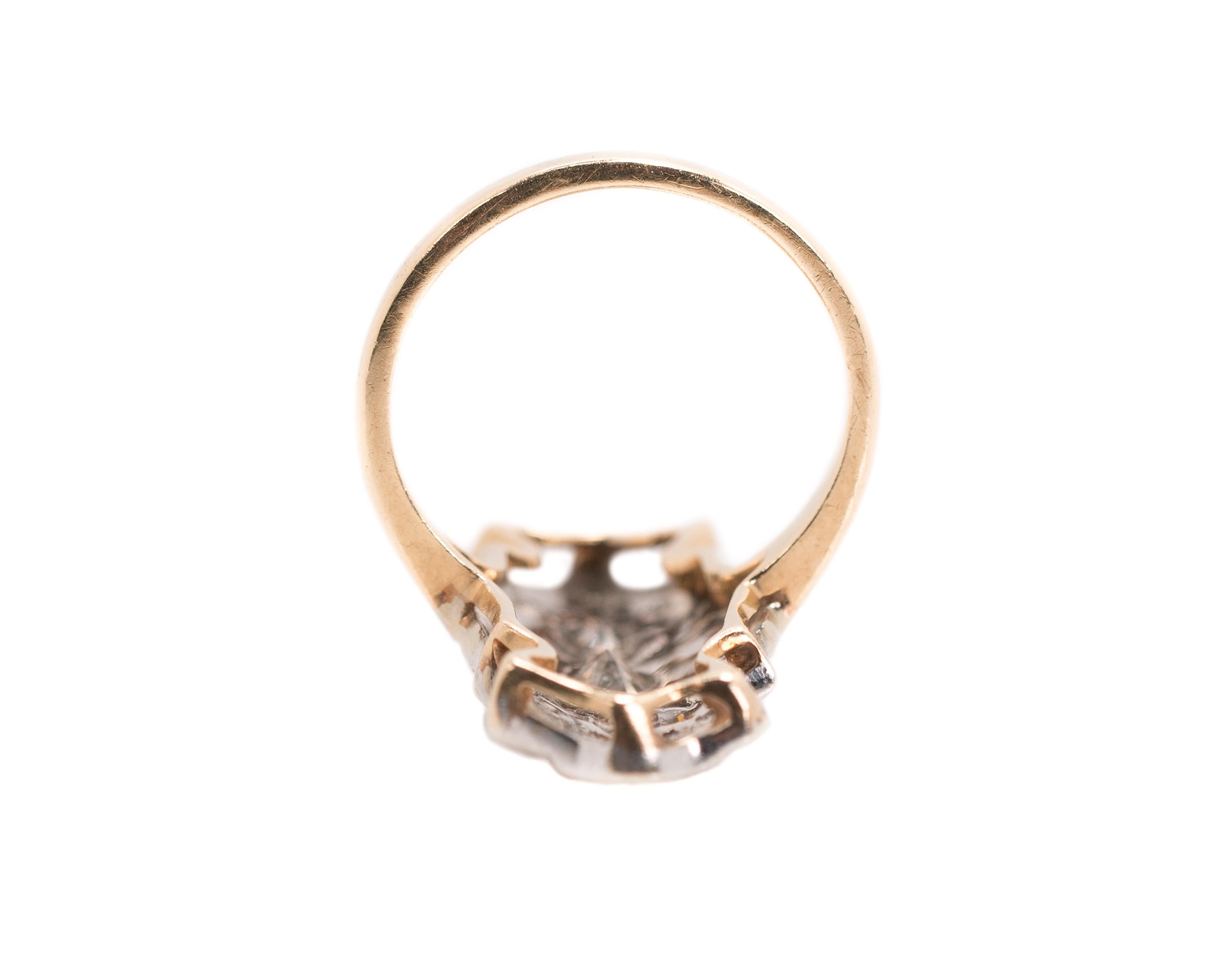 1930s Art Deco 2 Carat Diamond Shield Three-Stone Engagement Ring In Good Condition In Atlanta, GA