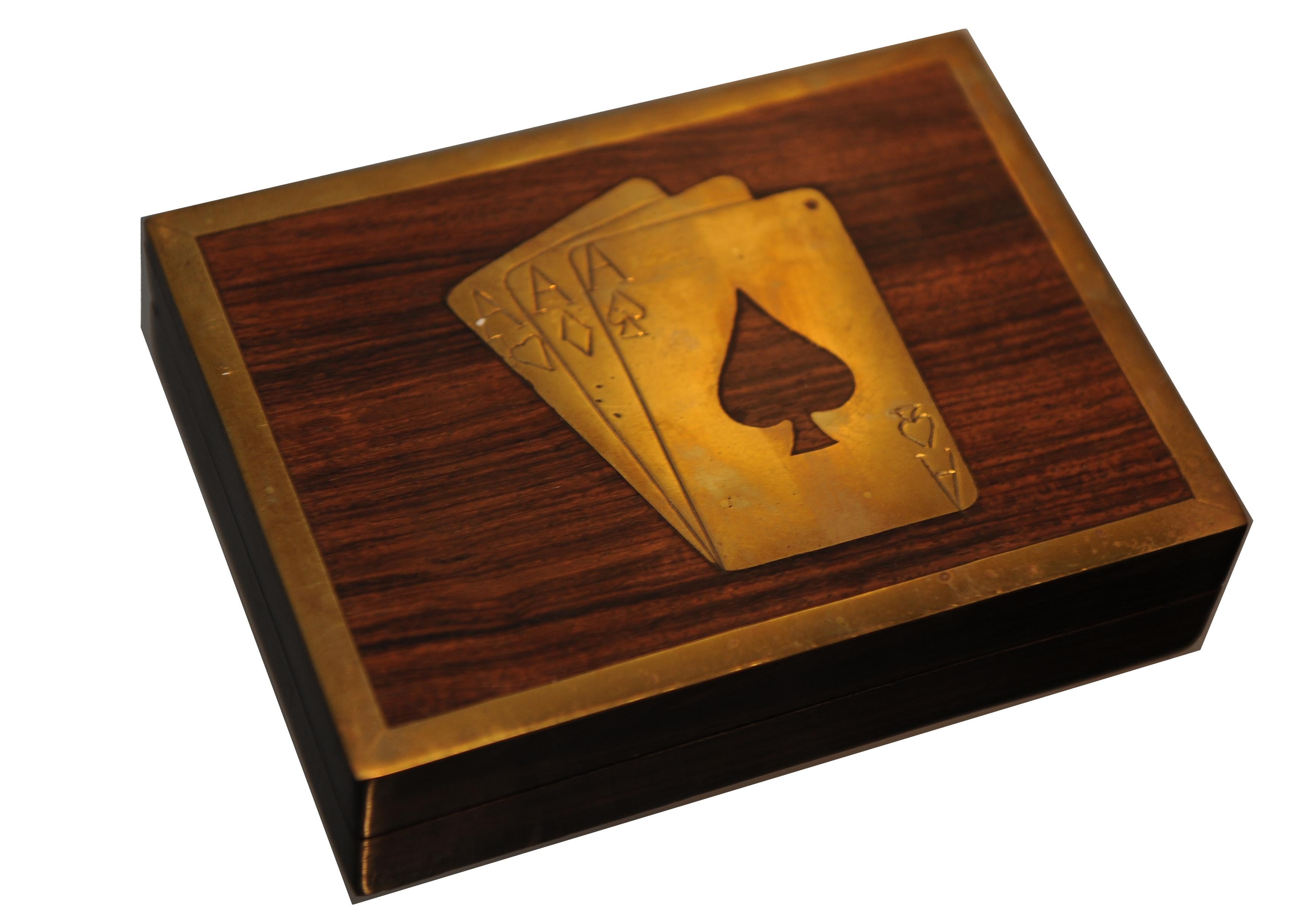 British 1930's Art Deco Ace of Spades Boxed Set Complete With Will's Woodbine's Cards 